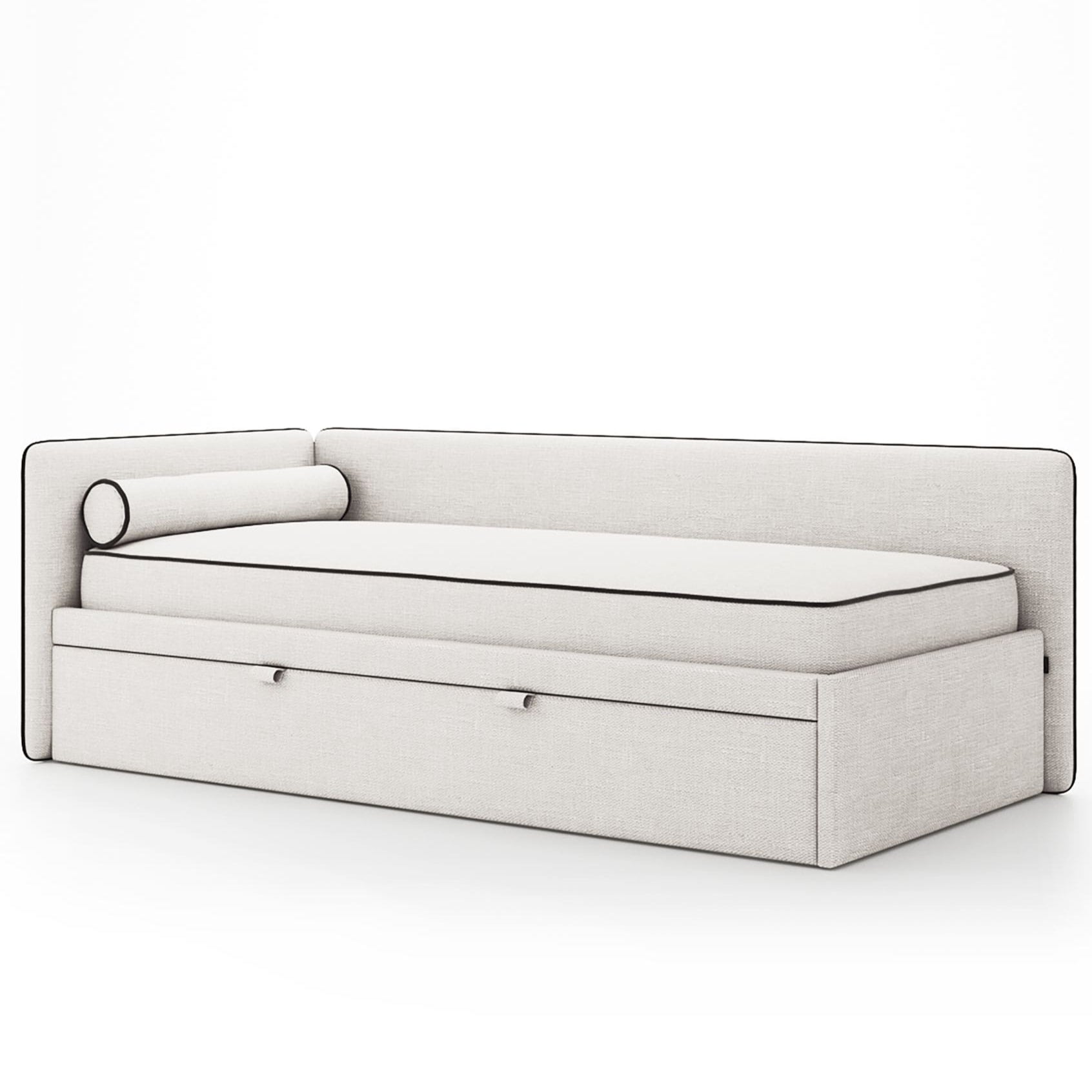 Minimalist Ameny daybed styled in a bright modern guest room