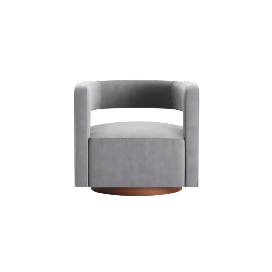 Noah Chair in Sleek Grey Velvet