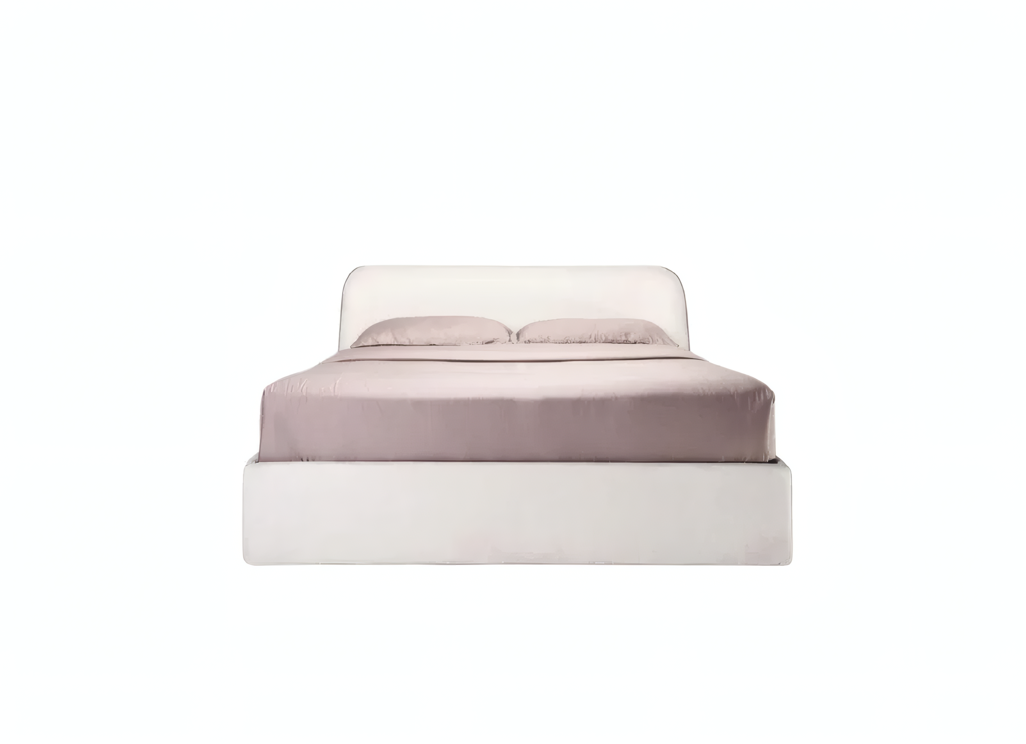 Avice Double Bed with Rounded Upholstered Headboard