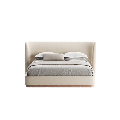 Lit double Essen en tissu crème doux