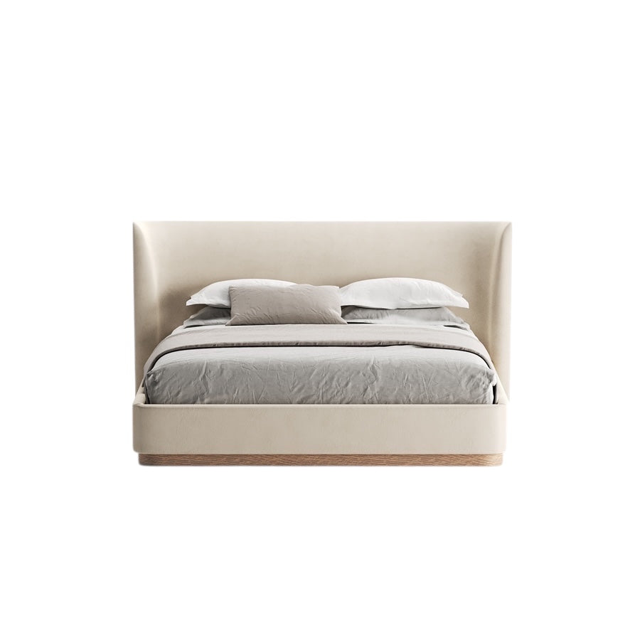 Essen Double Bed in Soft Cream Fabric