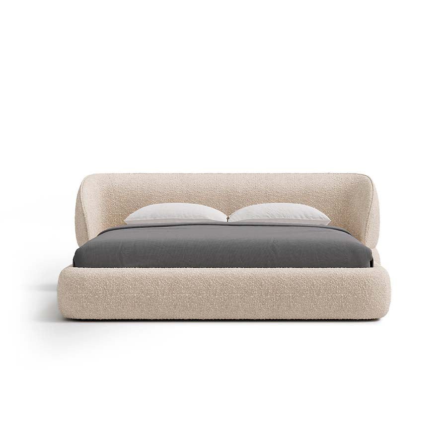 Carla Bed with Modern Curved Headboard