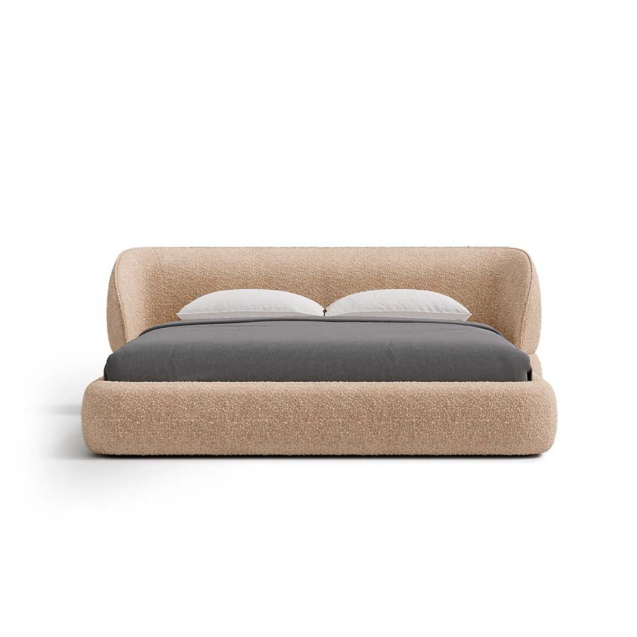 Carla Bed with Modern Curved Headboard