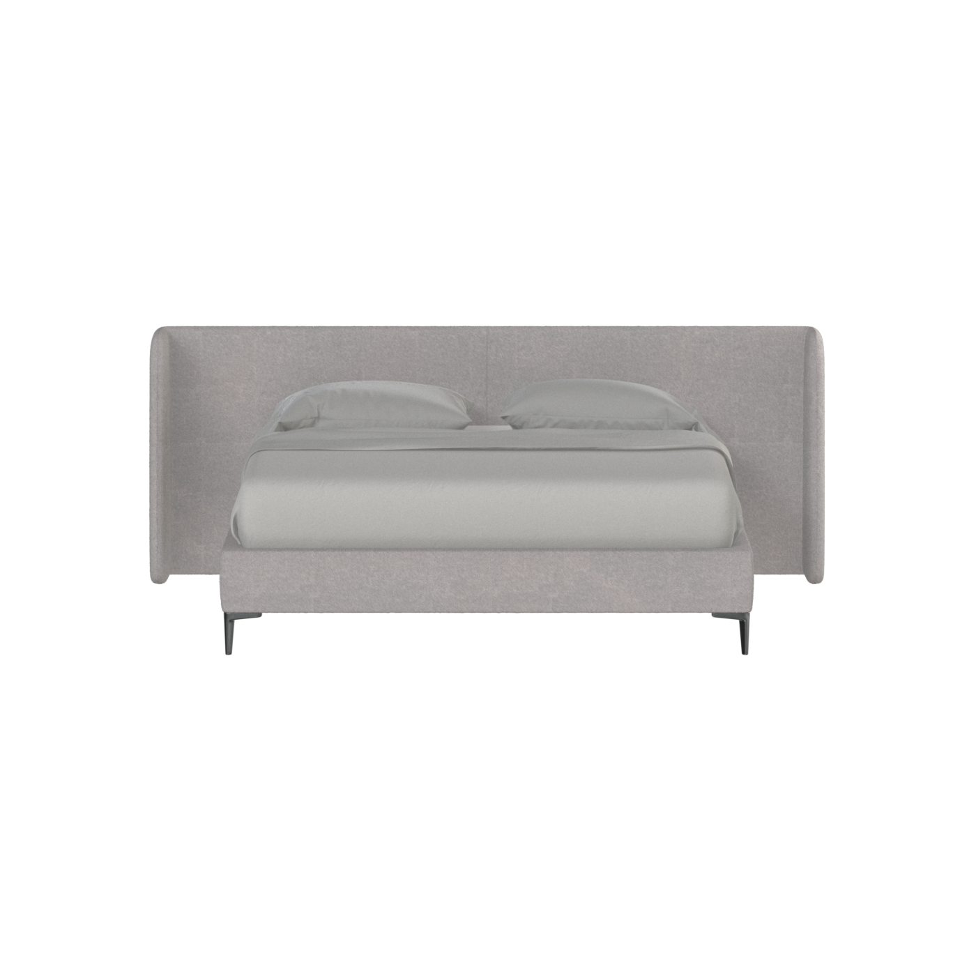 Abbey Upholstered Bed with Structured Headboard and Refined Lines