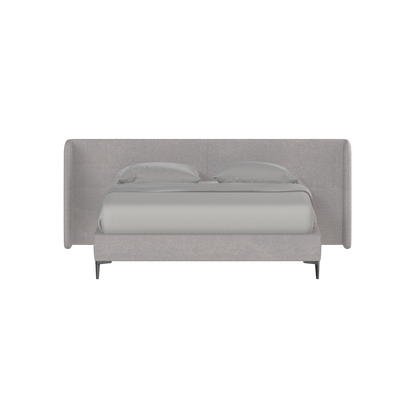 Abbey Upholstered Bed with Structured Headboard and Refined Lines