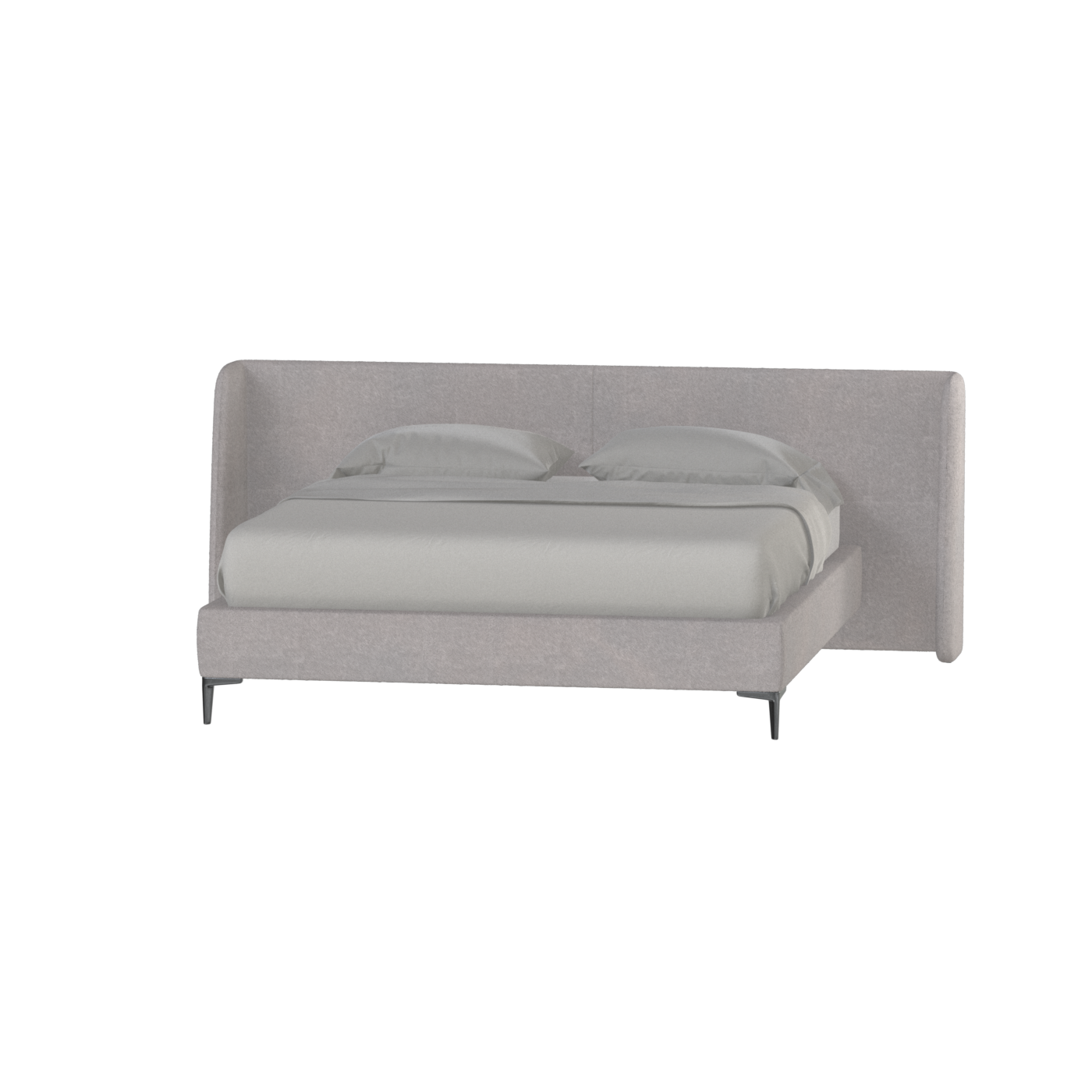 Abbey Upholstered Bed with Structured Headboard and Refined Lines
