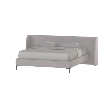 Abbey Upholstered Bed with Structured Headboard and Refined Lines