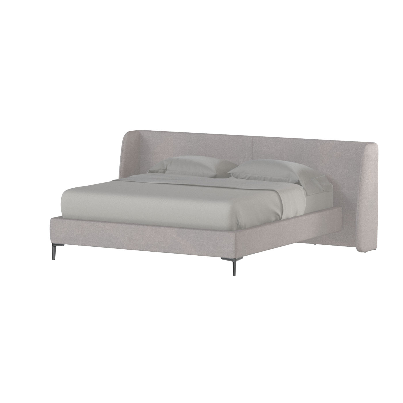 Abbey Upholstered Bed with Structured Headboard and Refined Lines