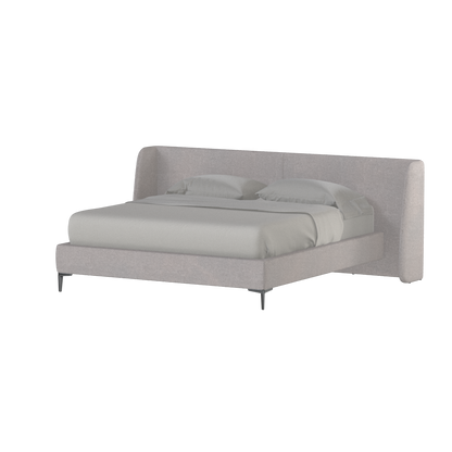Abbey Upholstered Bed with Structured Headboard and Refined Lines