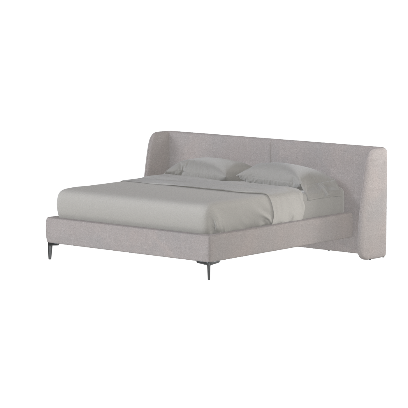 Abbey Upholstered Bed with Structured Headboard and Refined Lines