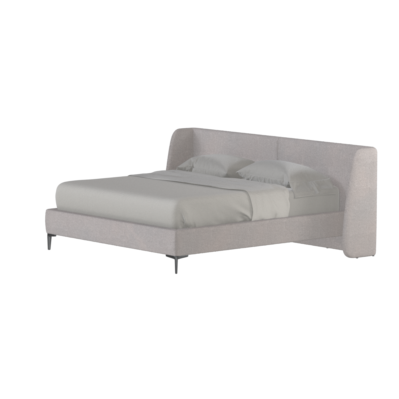 Abbey Upholstered Bed with Structured Headboard and Refined Lines
