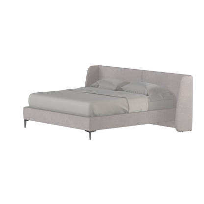 Abbey Upholstered Bed with Structured Headboard and Refined Lines