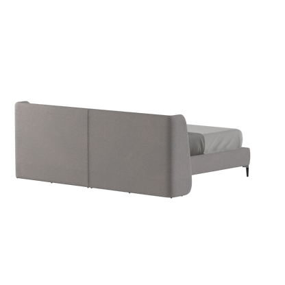 Abbey Upholstered Bed with Structured Headboard and Refined Lines