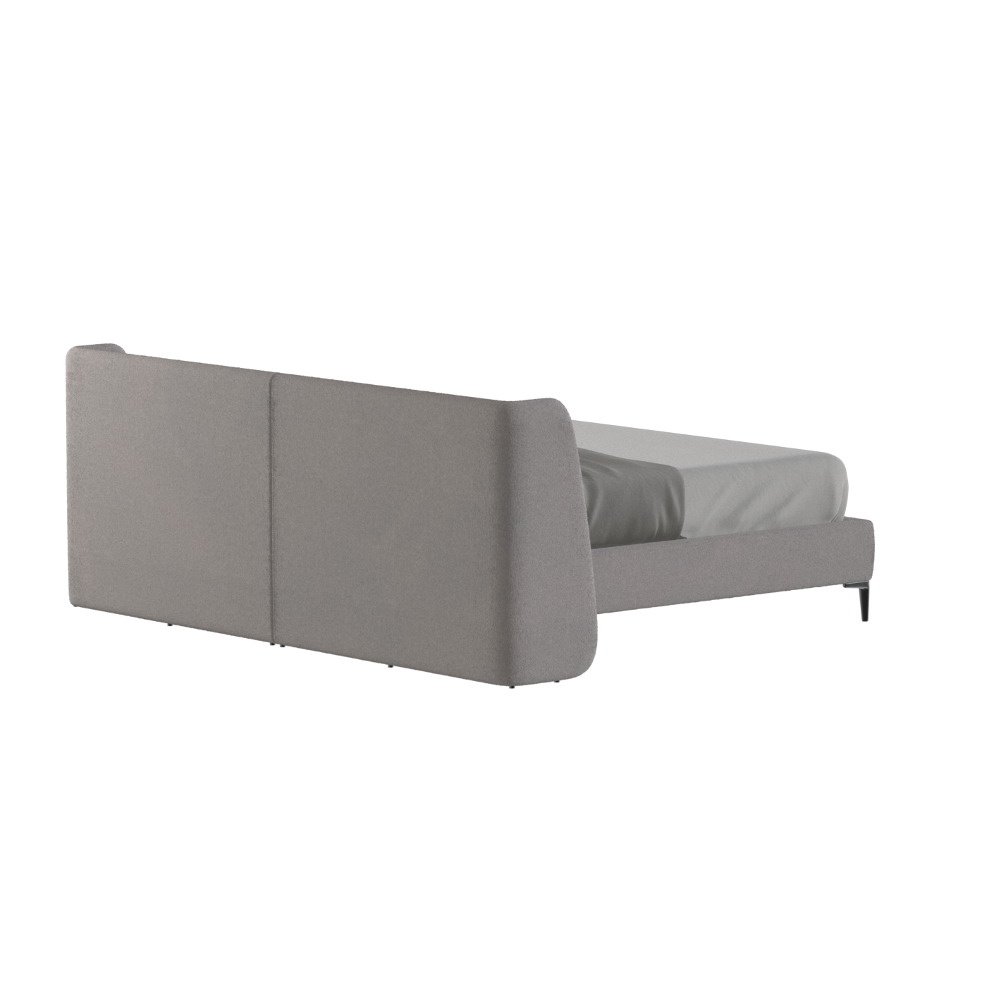 Abbey Upholstered Bed with Structured Headboard and Refined Lines