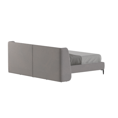 Abbey Upholstered Bed with Structured Headboard and Refined Lines