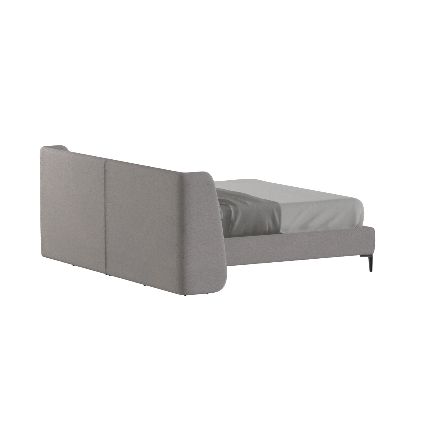 Abbey Upholstered Bed with Structured Headboard and Refined Lines