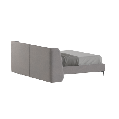 Abbey Upholstered Bed with Structured Headboard and Refined Lines
