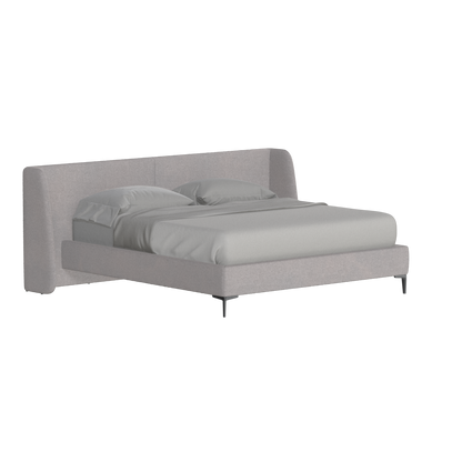 Abbey Upholstered Bed with Structured Headboard and Refined Lines