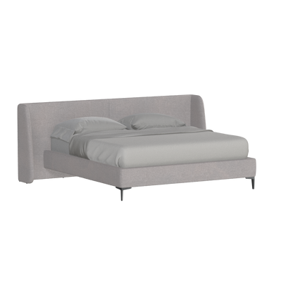 Abbey Upholstered Bed with Structured Headboard and Refined Lines