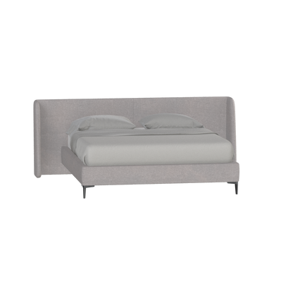 Abbey Upholstered Bed with Structured Headboard and Refined Lines