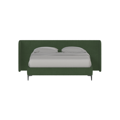 Abbey Upholstered Bed with Structured Headboard and Refined Lines