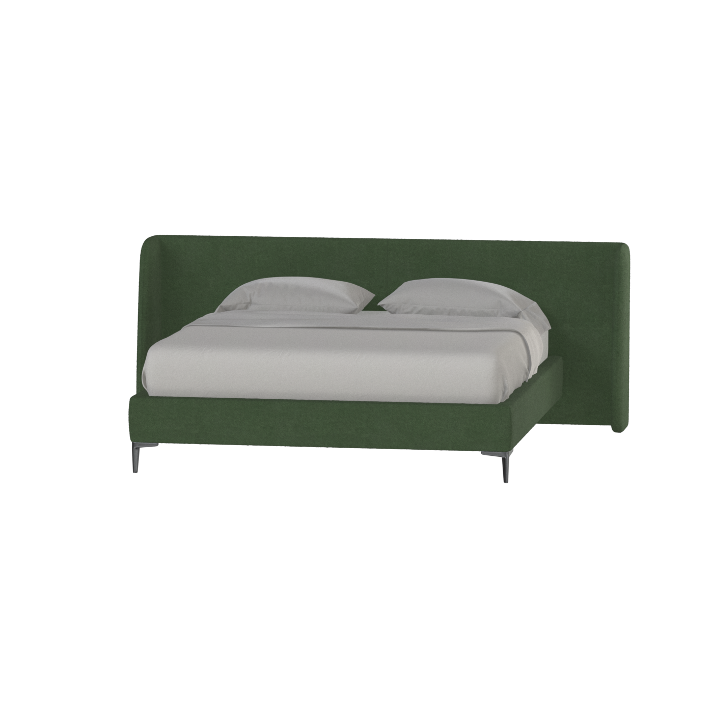 Abbey Upholstered Bed with Structured Headboard and Refined Lines
