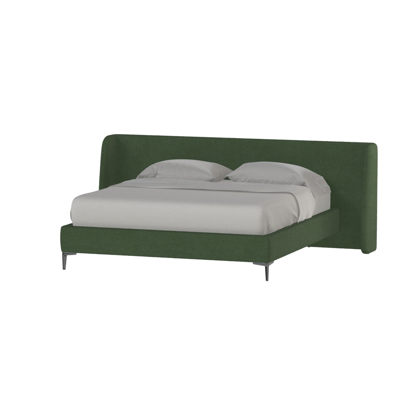 Abbey Upholstered Bed with Structured Headboard and Refined Lines