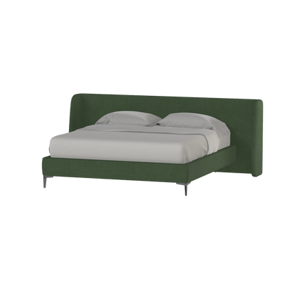 Abbey Upholstered Bed with Structured Headboard and Refined Lines