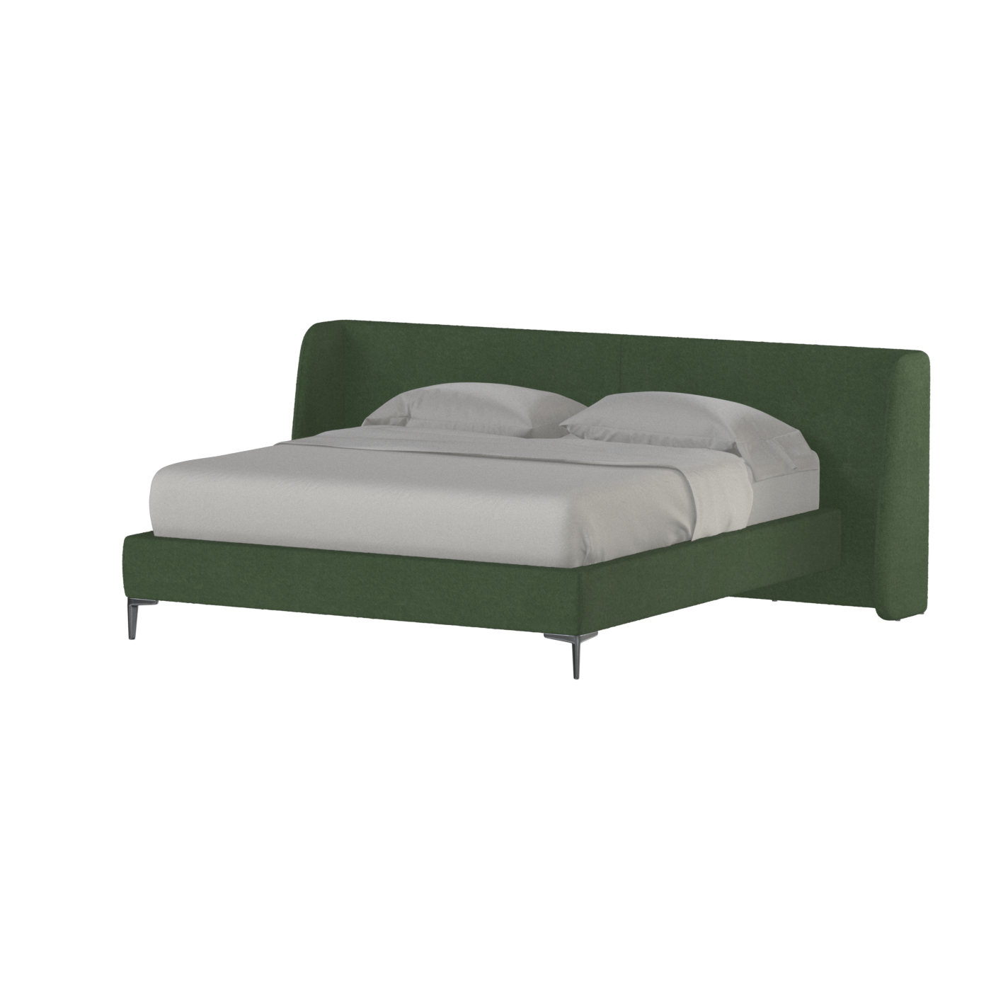 Abbey Upholstered Bed with Structured Headboard and Refined Lines