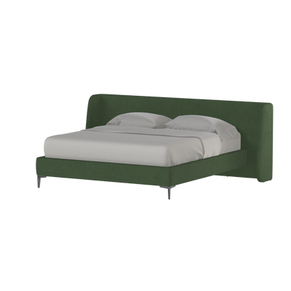 Abbey Upholstered Bed with Structured Headboard and Refined Lines