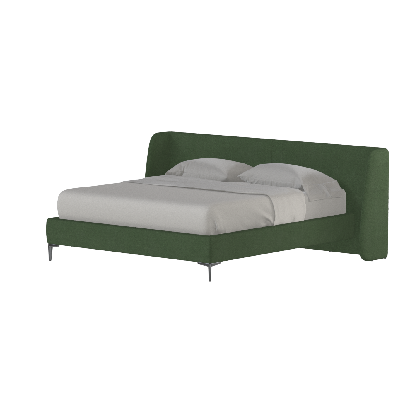 Abbey Upholstered Bed with Structured Headboard and Refined Lines