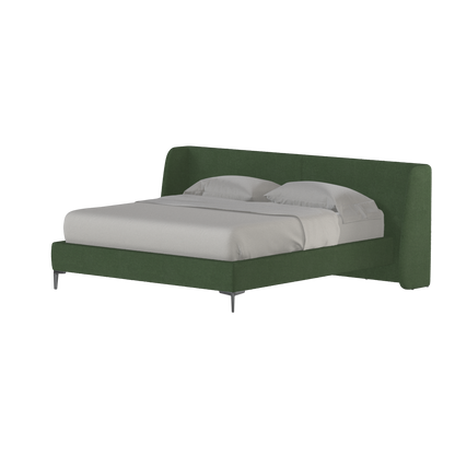 Abbey Upholstered Bed with Structured Headboard and Refined Lines