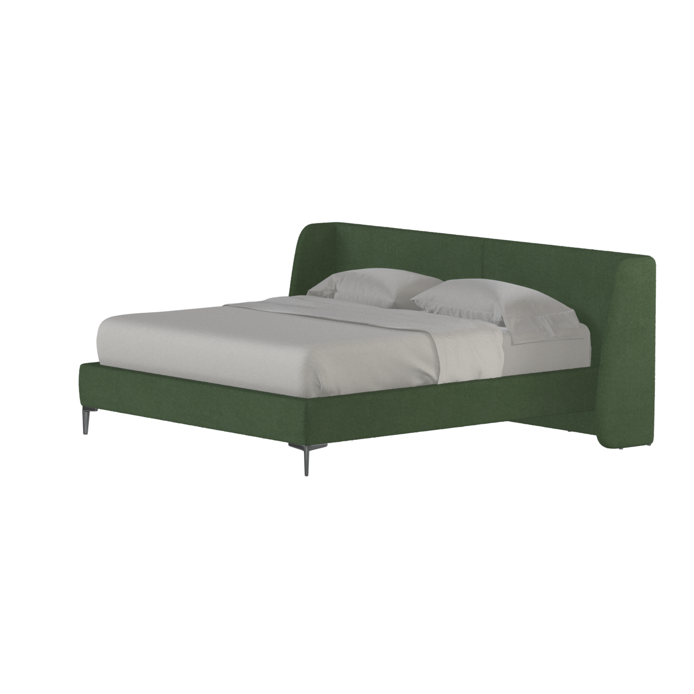 Abbey Upholstered Bed with Structured Headboard and Refined Lines