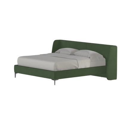 Abbey Upholstered Bed with Structured Headboard and Refined Lines