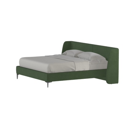 Abbey Upholstered Bed with Structured Headboard and Refined Lines
