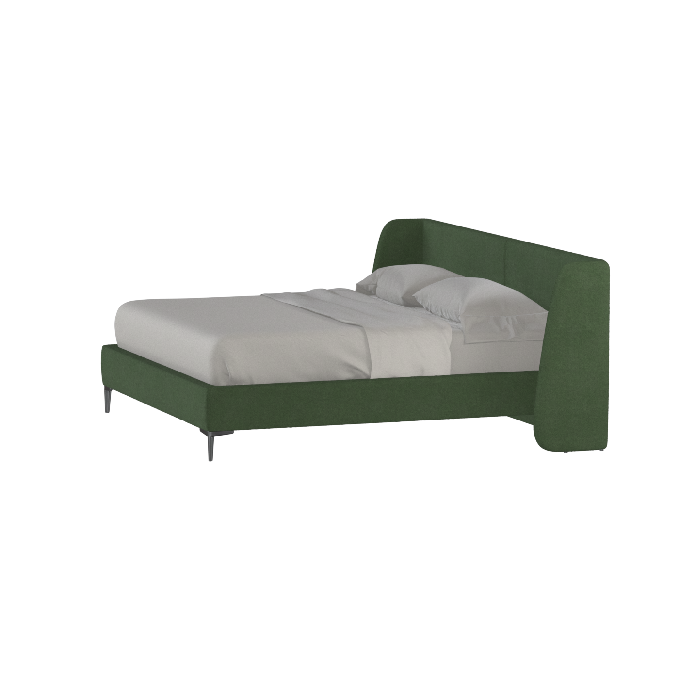 Abbey Upholstered Bed with Structured Headboard and Refined Lines