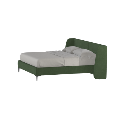 Abbey Upholstered Bed with Structured Headboard and Refined Lines