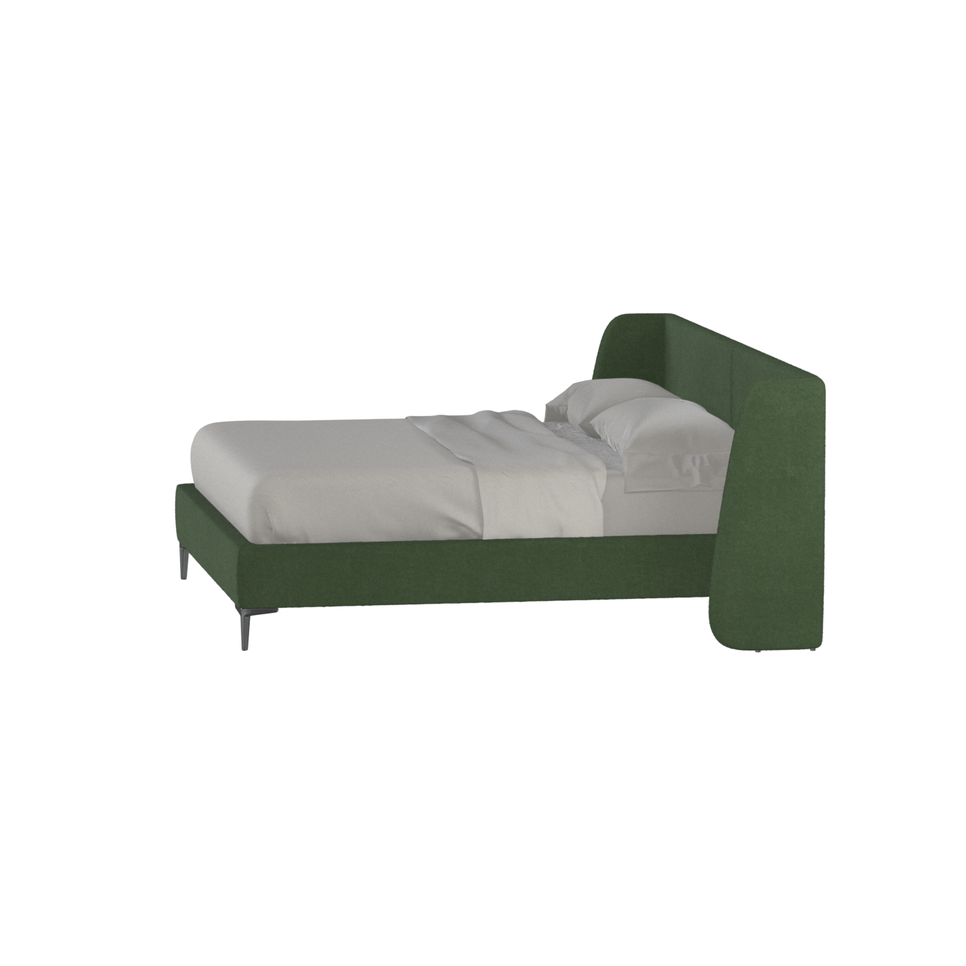 Abbey Upholstered Bed with Structured Headboard and Refined Lines