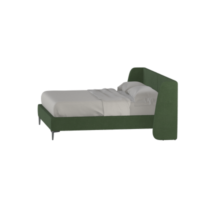 Abbey Upholstered Bed with Structured Headboard and Refined Lines