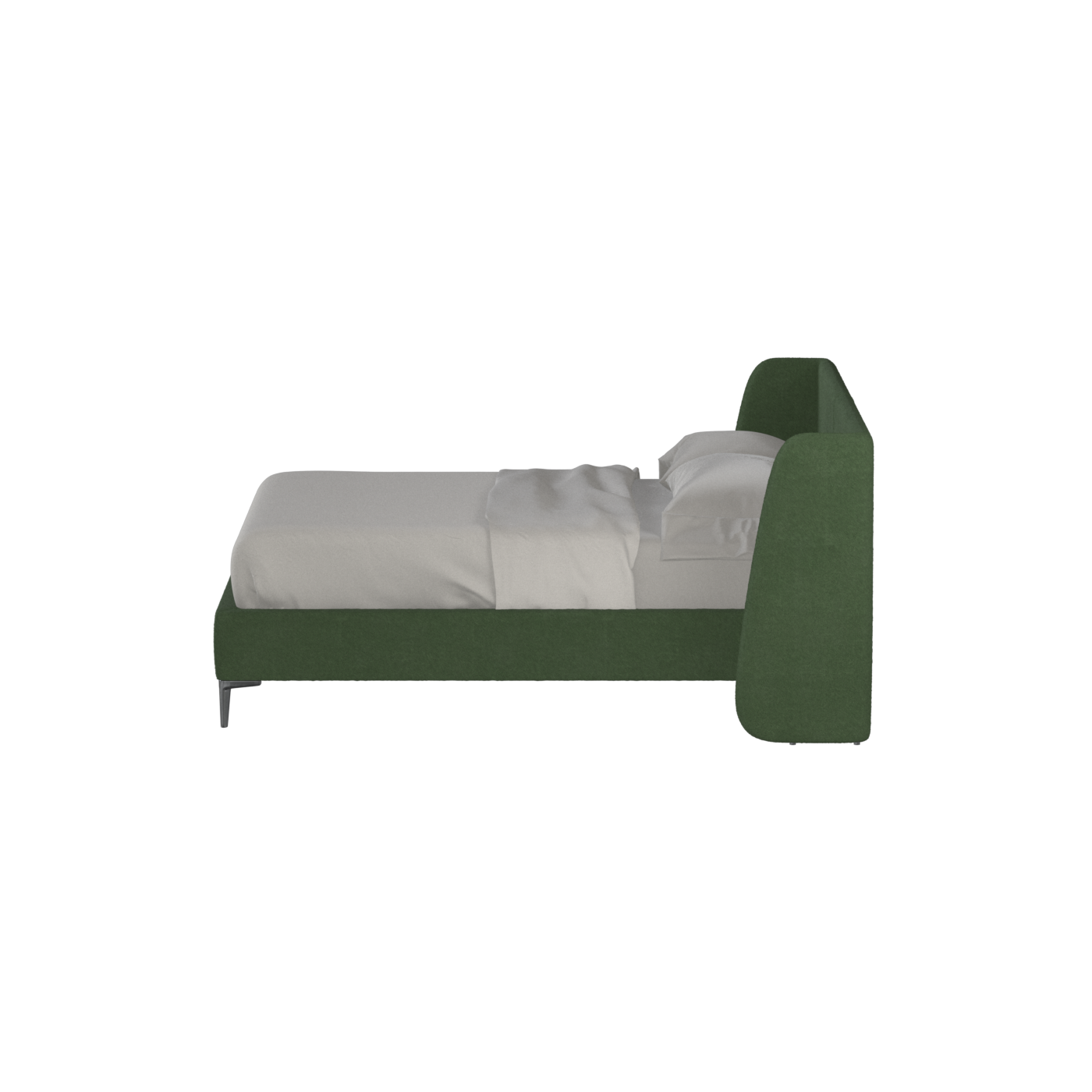 Abbey Upholstered Bed with Structured Headboard and Refined Lines