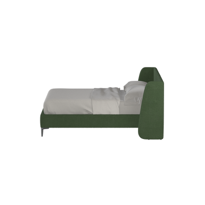 Abbey Upholstered Bed with Structured Headboard and Refined Lines