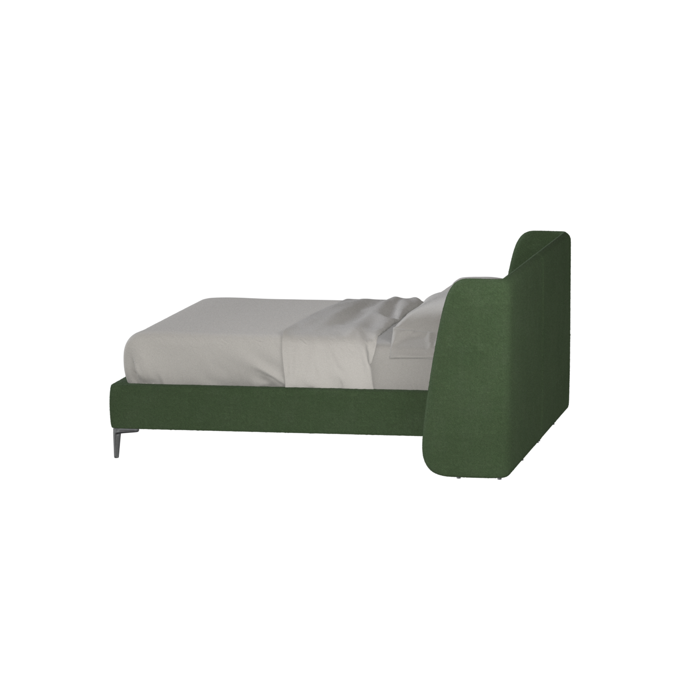 Abbey Upholstered Bed with Structured Headboard and Refined Lines