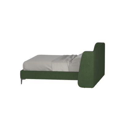 Abbey Upholstered Bed with Structured Headboard and Refined Lines