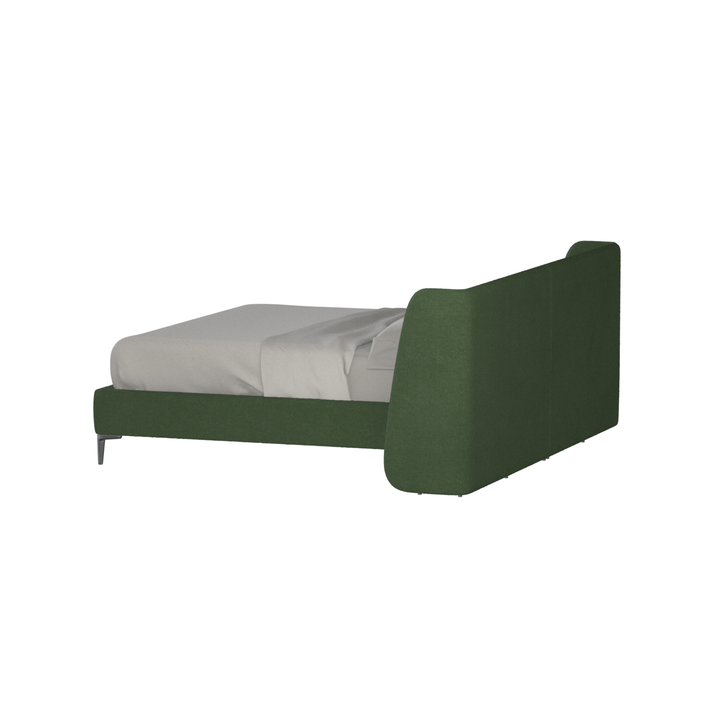 Abbey Upholstered Bed with Structured Headboard and Refined Lines