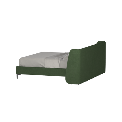Abbey Upholstered Bed with Structured Headboard and Refined Lines