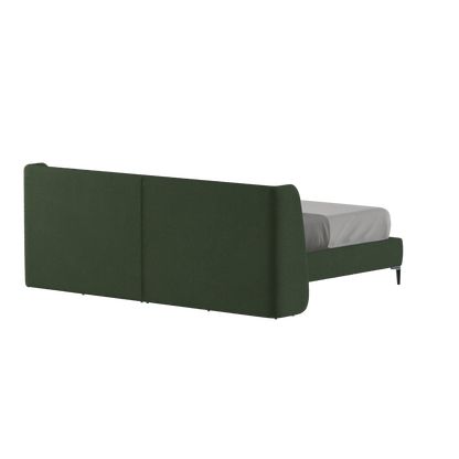 Abbey Upholstered Bed with Structured Headboard and Refined Lines