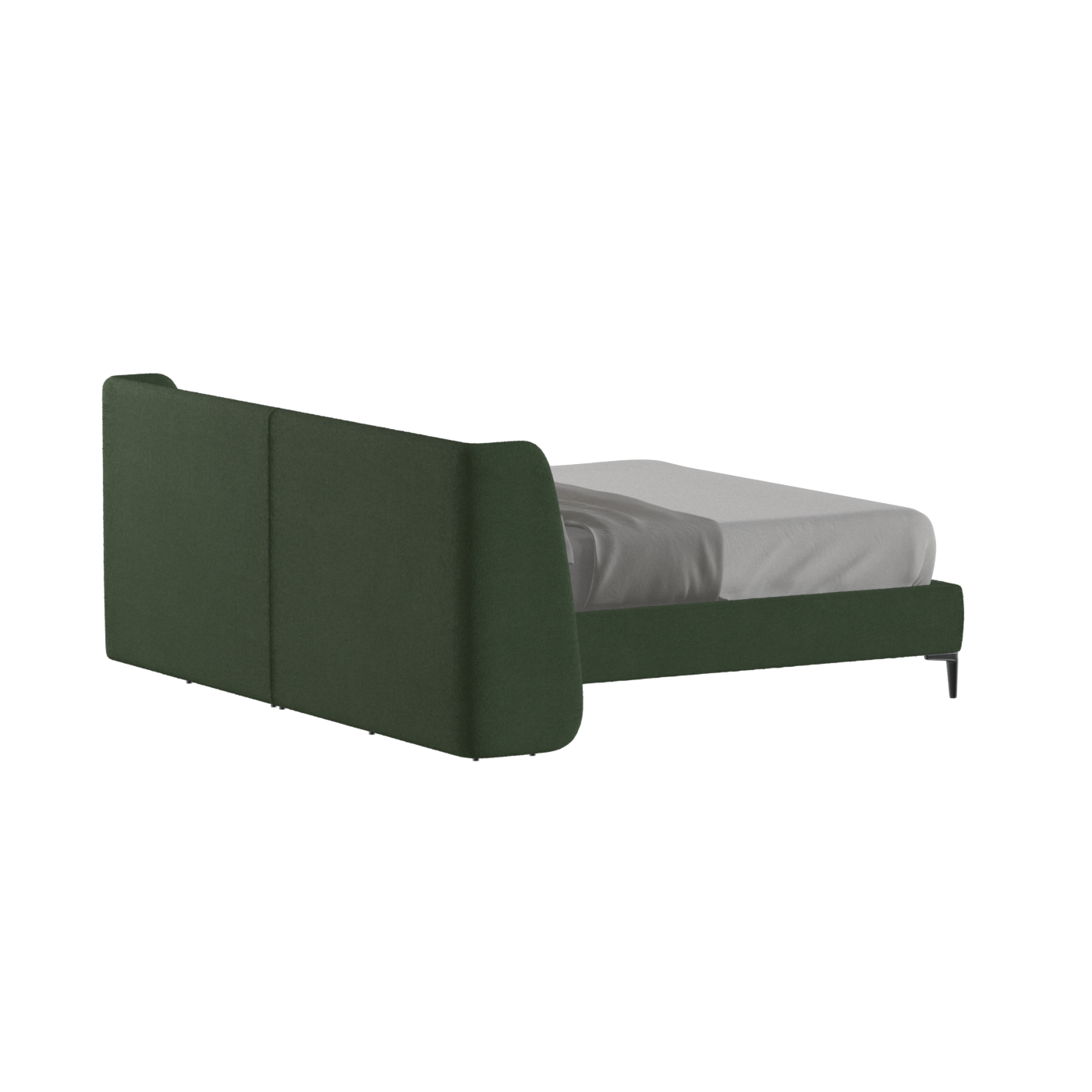 Abbey Upholstered Bed with Structured Headboard and Refined Lines