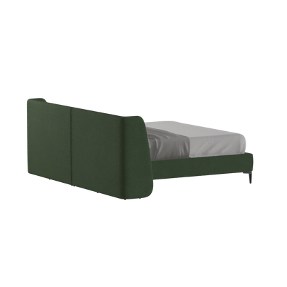 Abbey Upholstered Bed with Structured Headboard and Refined Lines