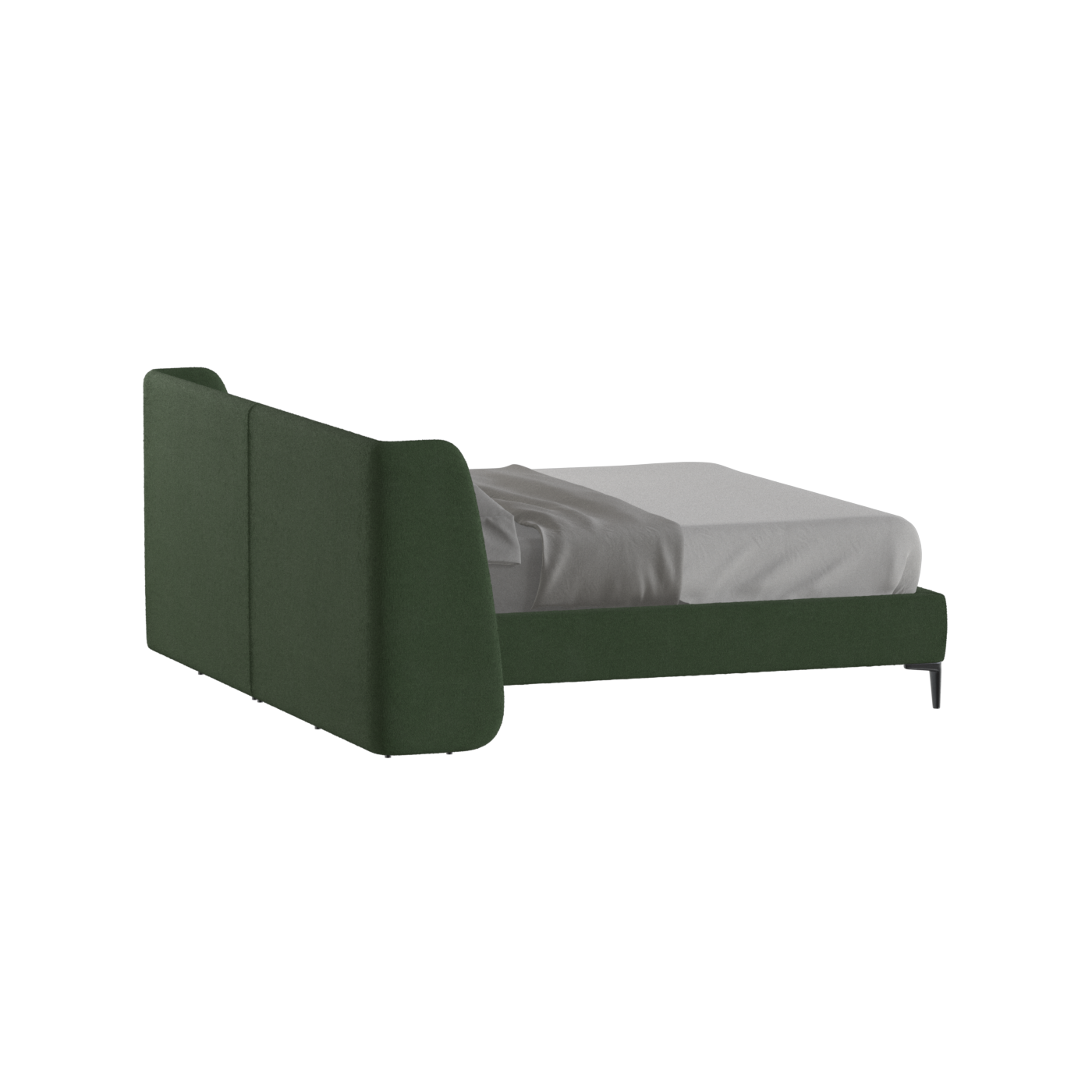 Abbey Upholstered Bed with Structured Headboard and Refined Lines