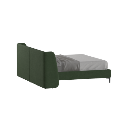 Abbey Upholstered Bed with Structured Headboard and Refined Lines